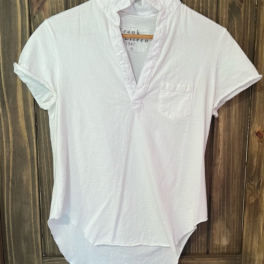 Charlotte white heritage jersey polo Small